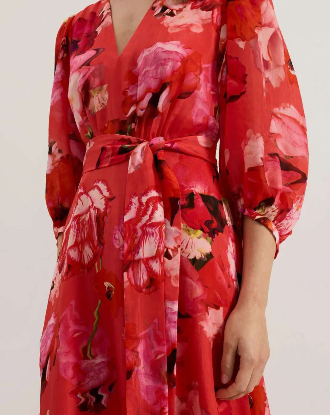 Phasse Eight Fedrica Floral Long Sleeve Midi Dress