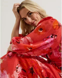 Phasse Eight Fedrica Floral Long Sleeve Midi Dress