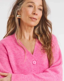 Pink Button Through Cardigan