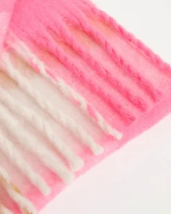 Pink Check Super Soft Blanket Scarf