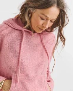 Pink Knitted Hoodie