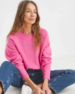 Pink Rib Detailing Jumper