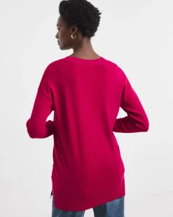 Pink V Neck Slouch Tunic