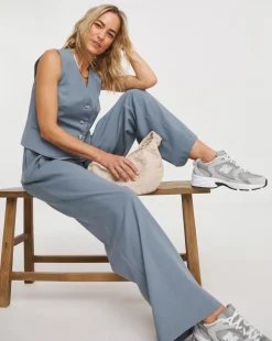 Pleated Wide Leg Trousers