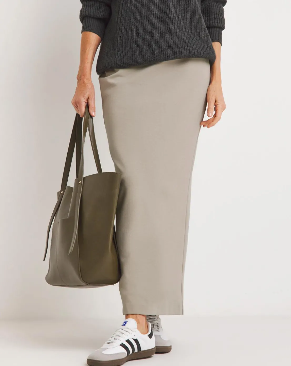Ponte Maxi Pencil Skirt