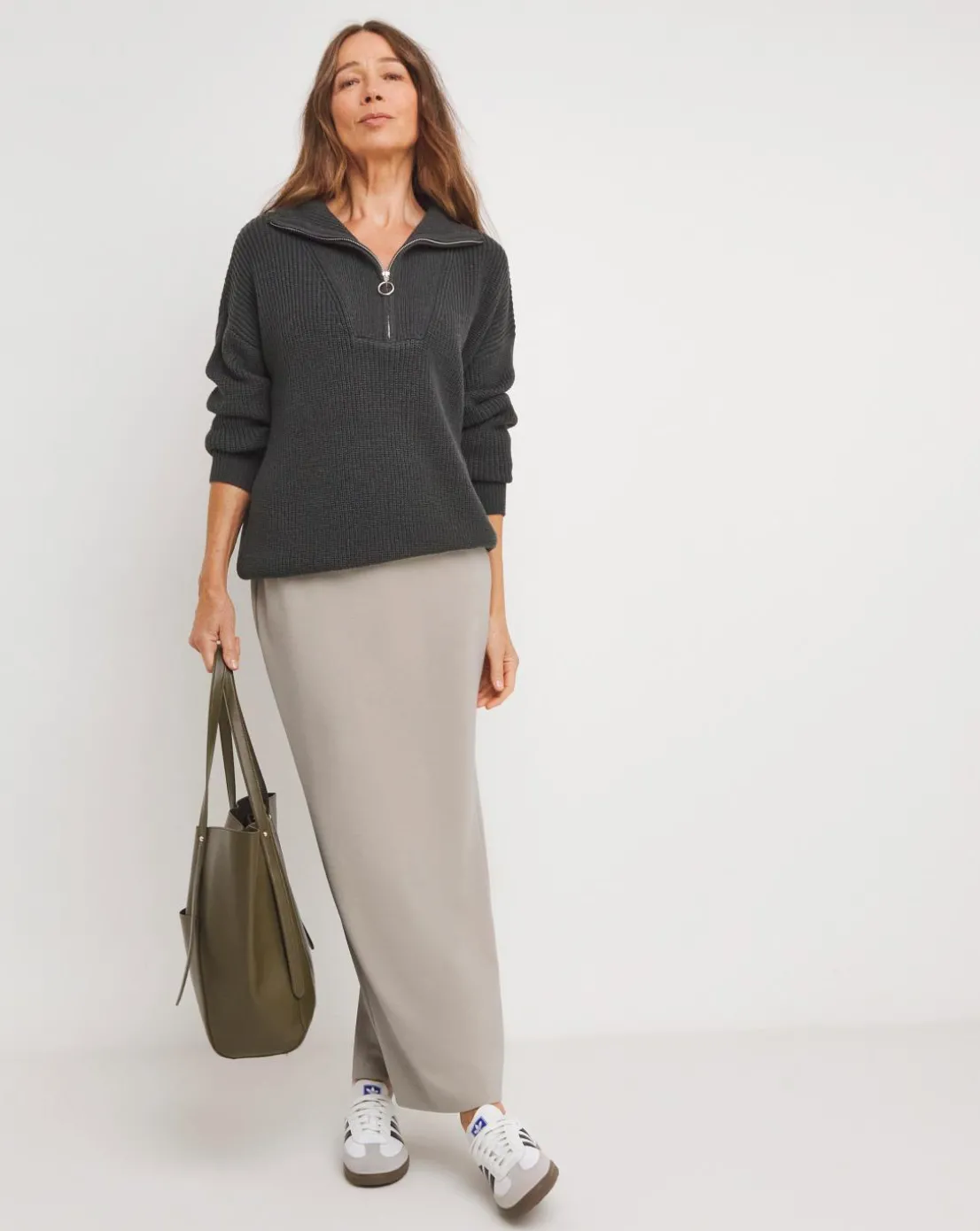 Ponte Maxi Pencil Skirt