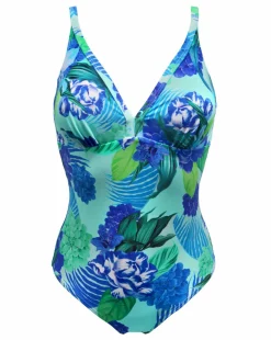 Pour Moi Carnival Tummy Control Swimsuit Aqua Tropic