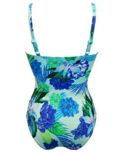 Pour Moi Carnival Tummy Control Swimsuit Aqua Tropic