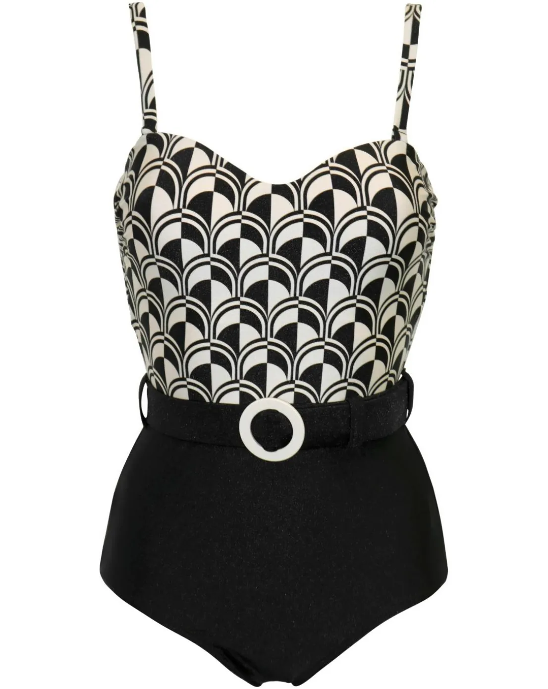 Pour Moi Casablanca Tummy Control Strapless Belted Swimsuit Mono