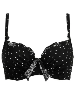 Pour Moi Getaway Convertible Wired Bikini Top Black/White
