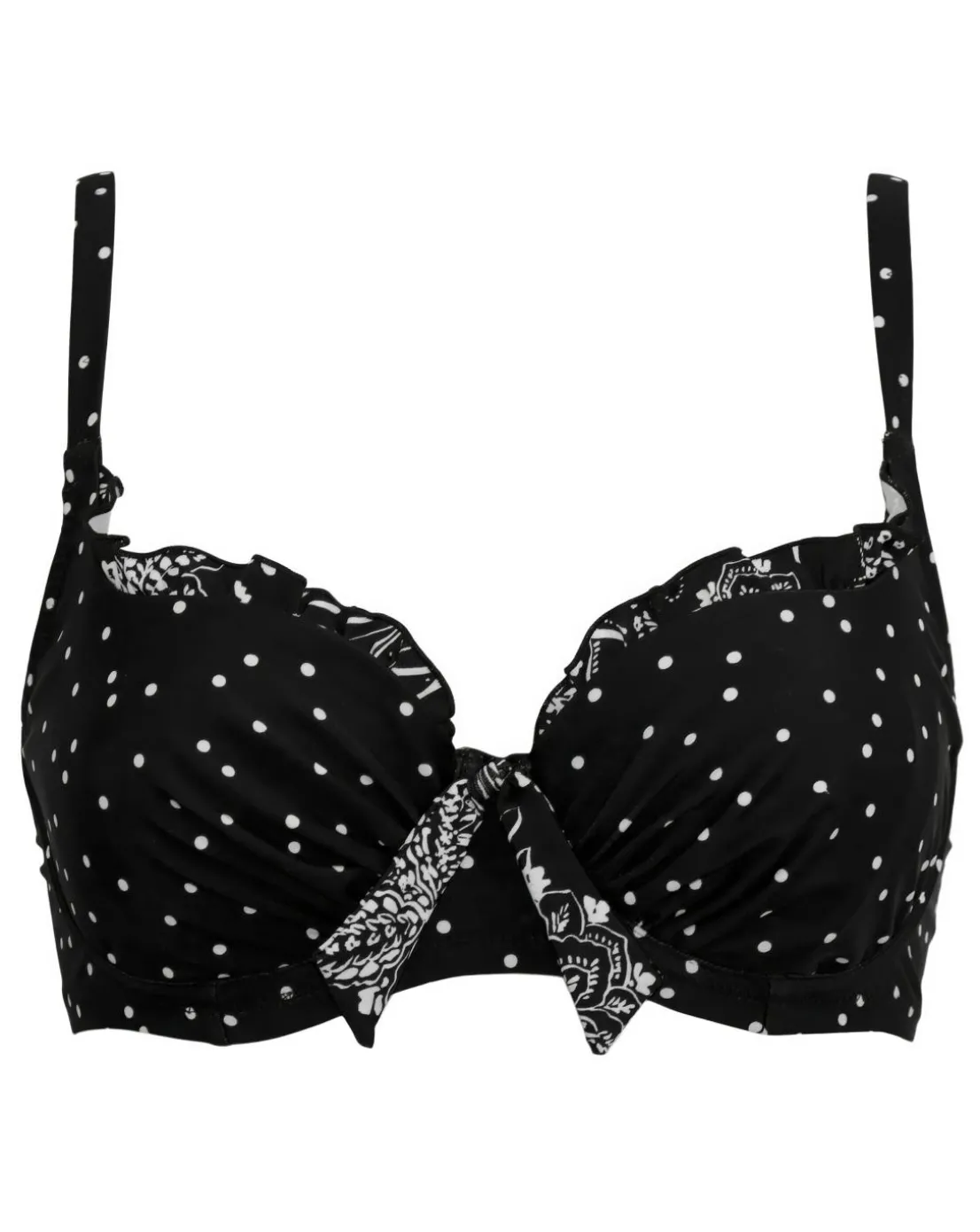 Pour Moi Getaway Convertible Wired Bikini Top Black/White