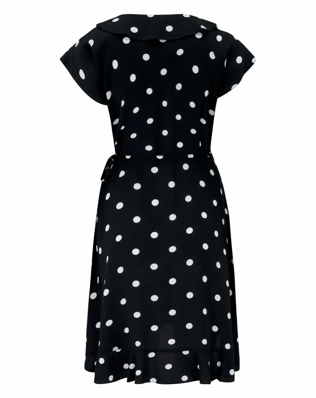 Pour Moi Getaway Frill Wrap Beachdress Black/White