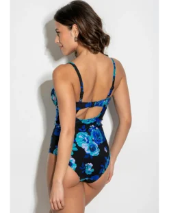 Pour Moi Portofino Wired Padded Swimsuit Black Floral