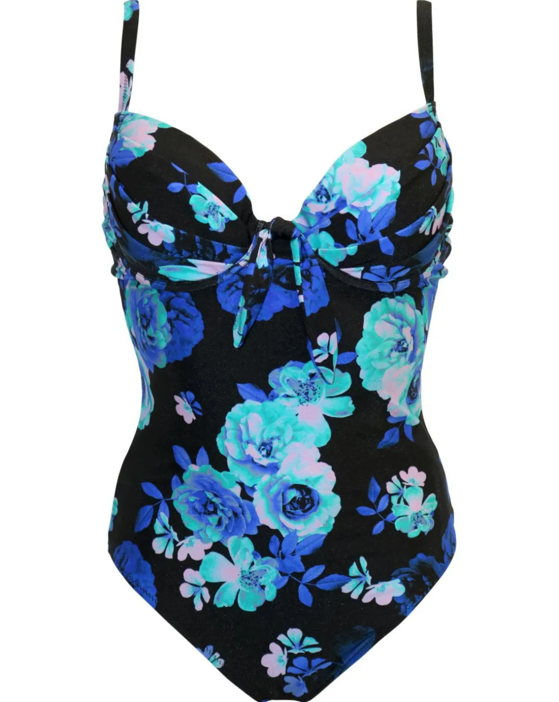 Pour Moi Portofino Wired Padded Swimsuit Black Floral