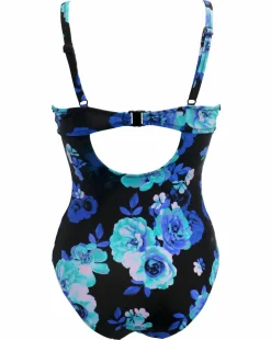 Pour Moi Portofino Wired Padded Swimsuit Black Floral