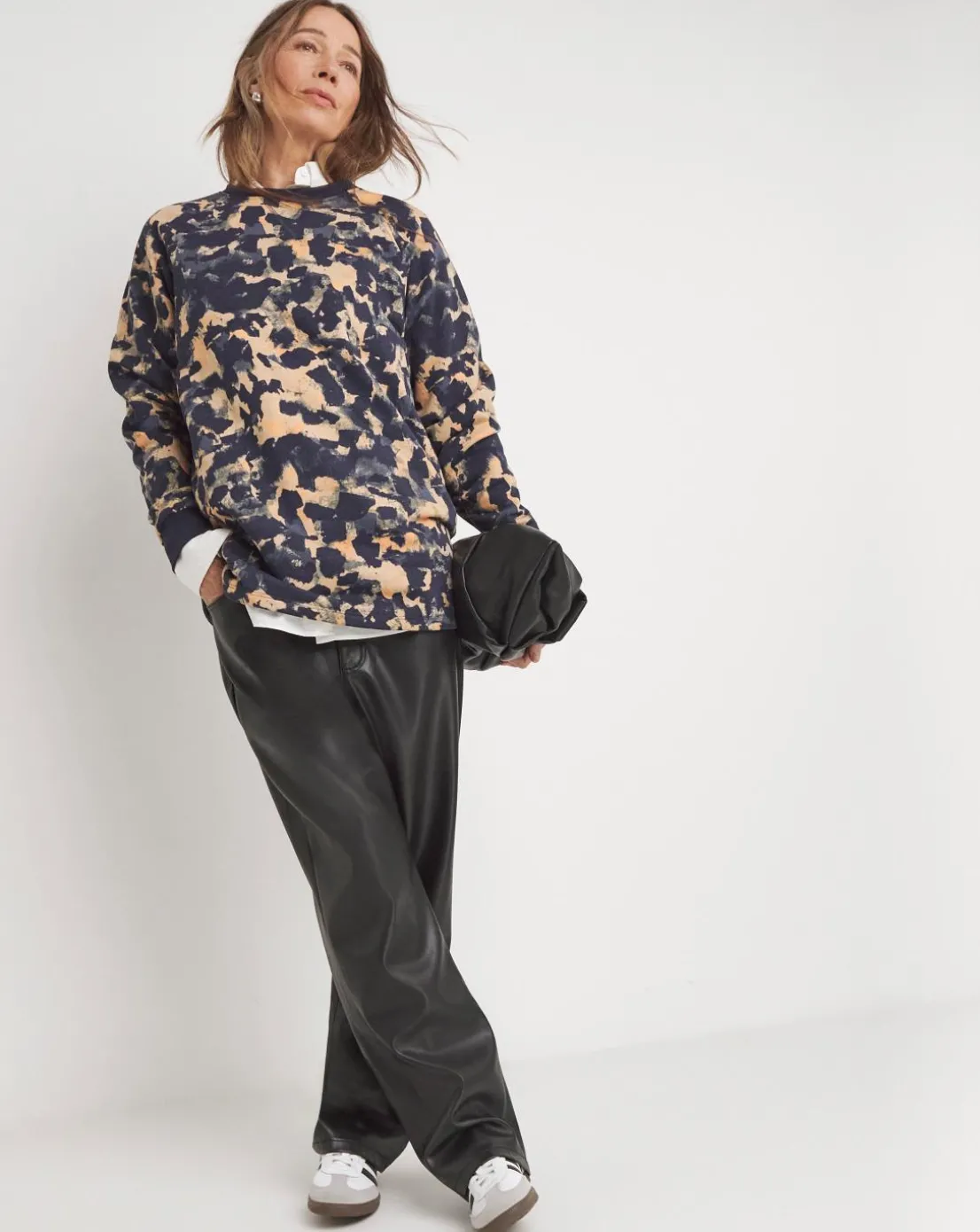 Print Classic Longline Sweatshirt