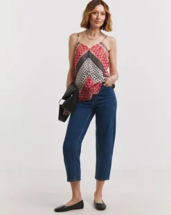 Printed Chiffon Strappy Cami