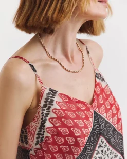 Printed Chiffon Strappy Cami