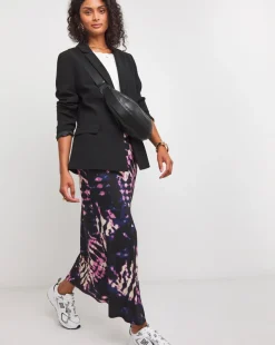 Printed Jersey Pull On Maxi Slip Skirt