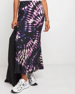 Printed Jersey Pull On Maxi Slip Skirt