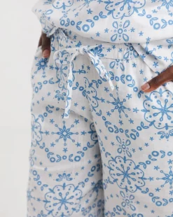 Printed Linen Mix Knee Length Shorts