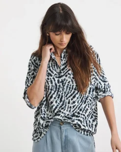 Printed Linen Mix Shirt