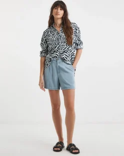 Printed Linen Mix Shirt