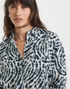 Printed Linen Mix Shirt