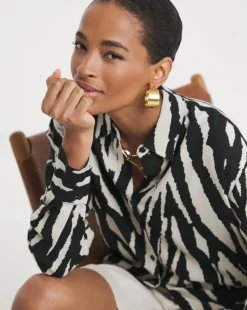 Printed Linen Mix Shirt