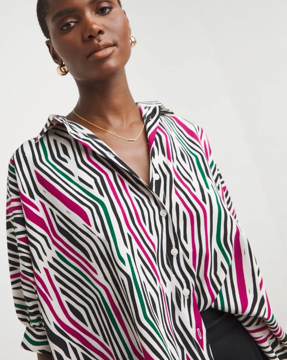 Printed Oversized Blouse