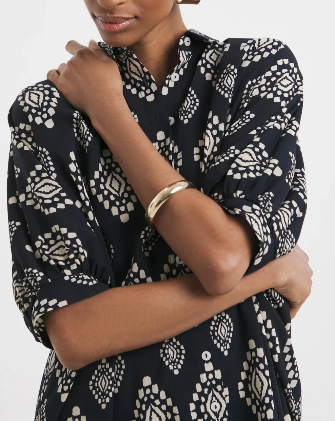 Printed Oversized Blouse