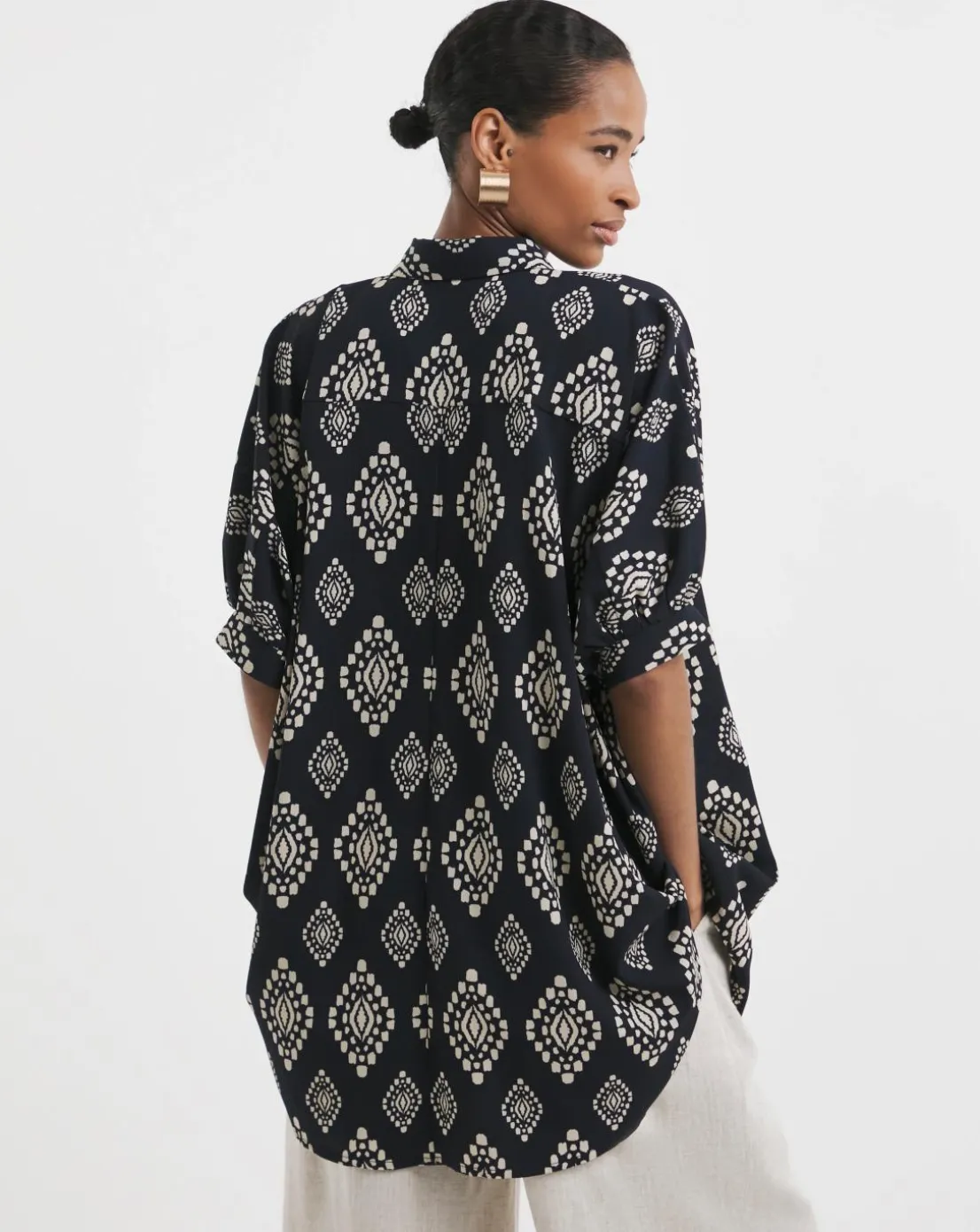 Printed Oversized Blouse