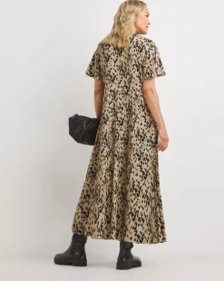 Printed Pleated Kilt Dress