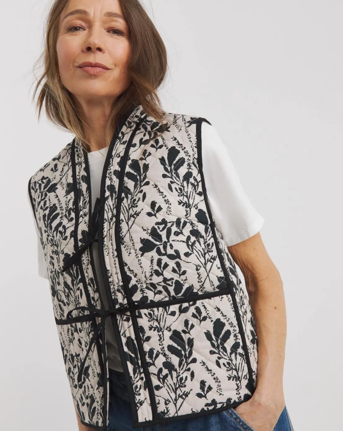 Printed Quilt Gilet