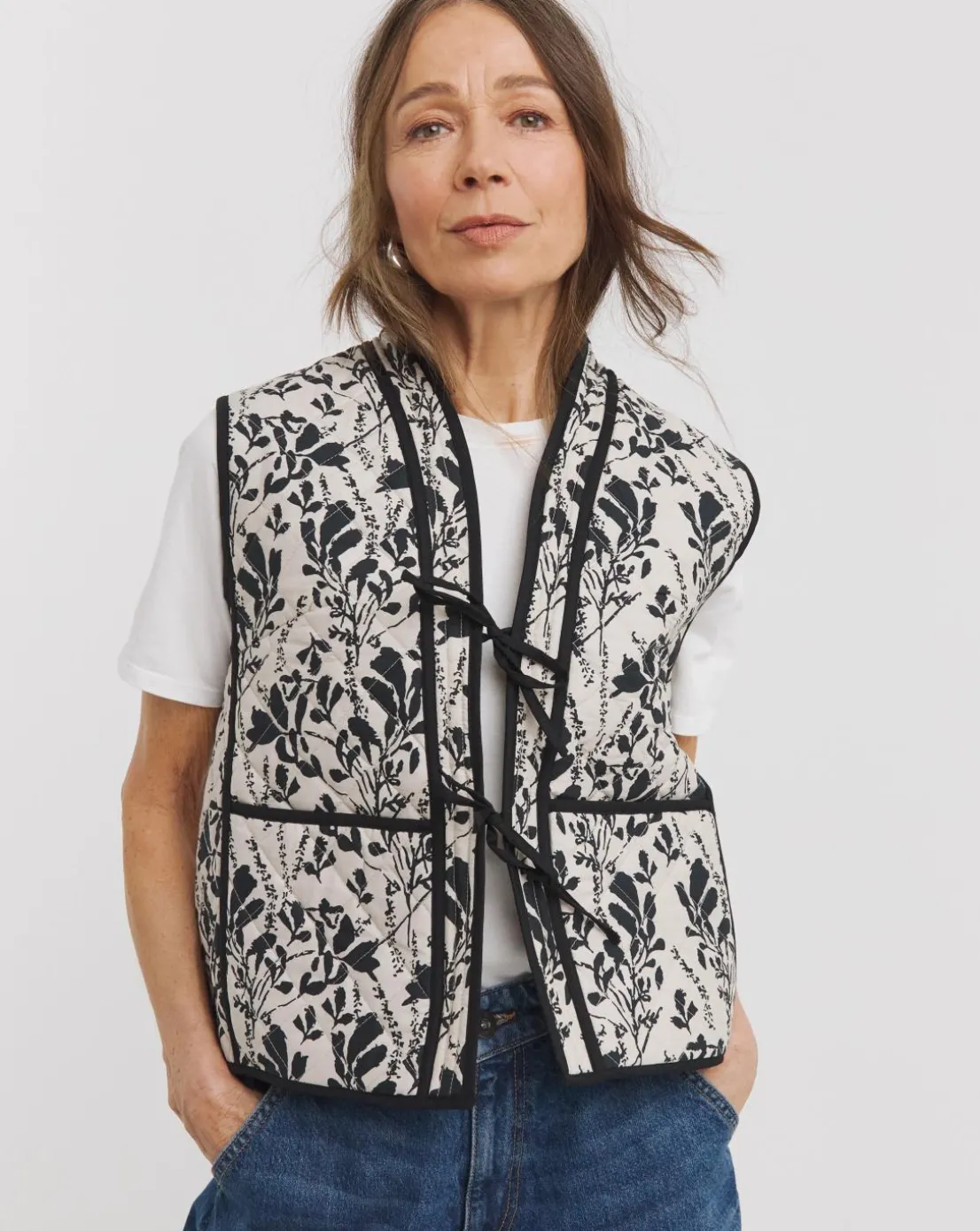 Printed Quilt Gilet