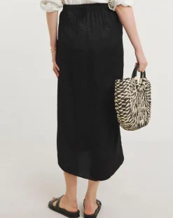 Printed Satin Jacquard Wrap Skirt