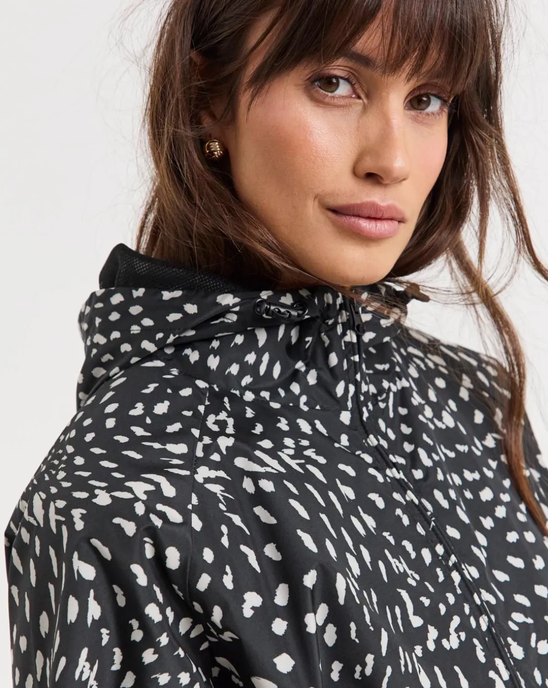 Printed Short Lightweight Raincoat