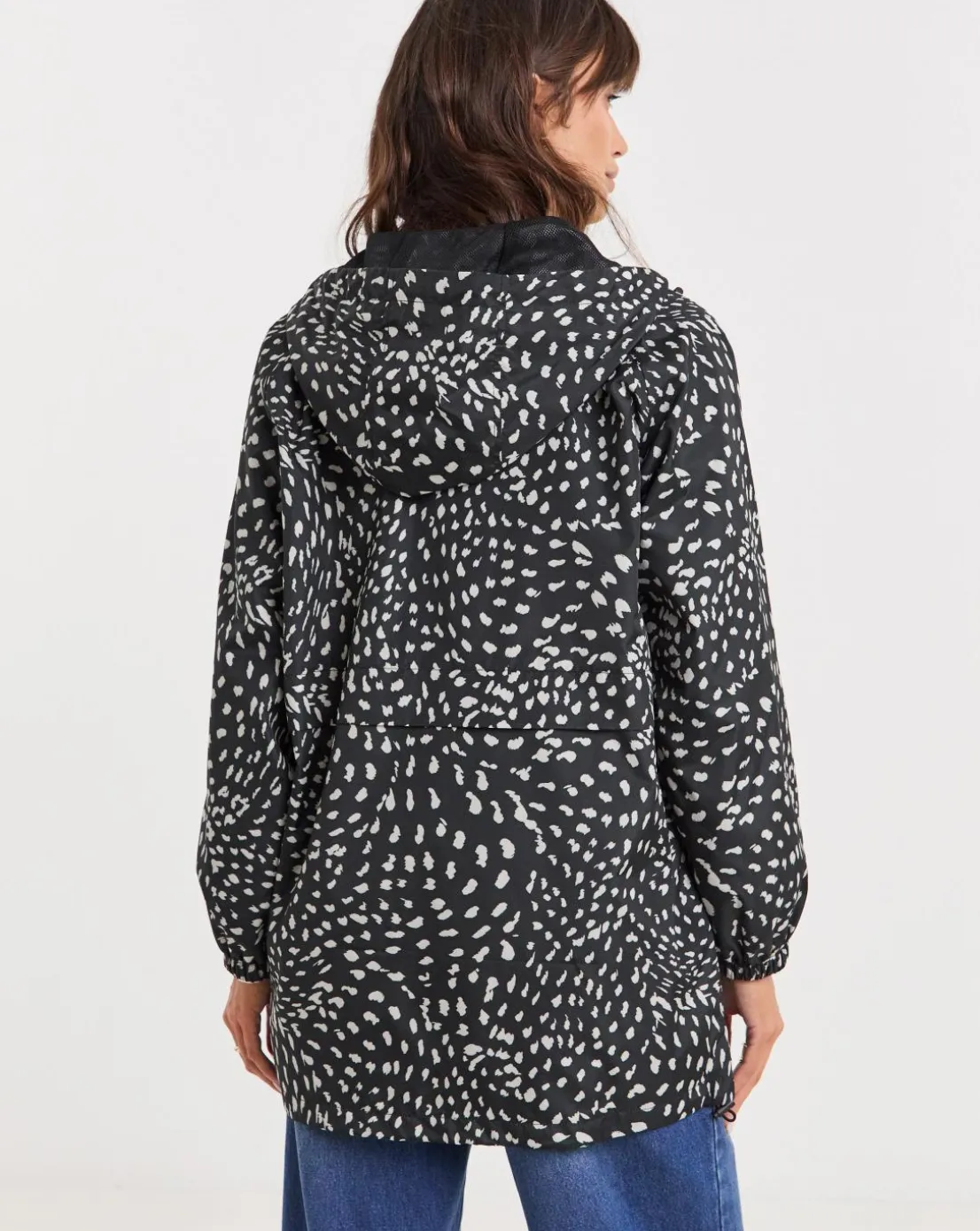 Printed Short Lightweight Raincoat
