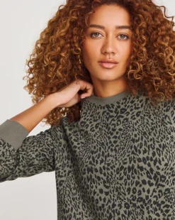 Printed Side Zip Longline Sweatshirt