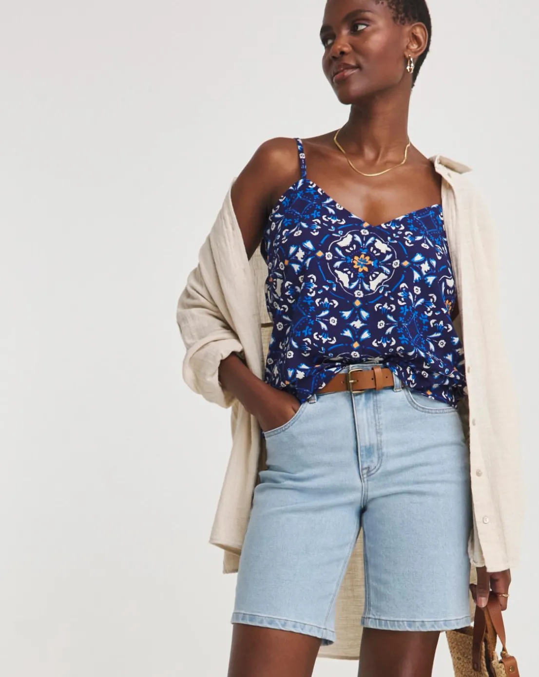 Printed Strappy Cami