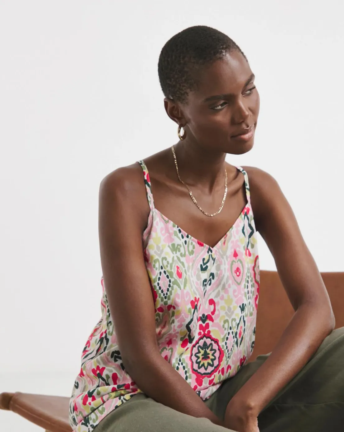 Printed Strappy Cami