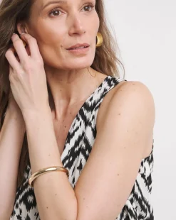 Printed V Neck Woven Vest