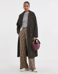 Printed Wide Leg Jersey Trouser