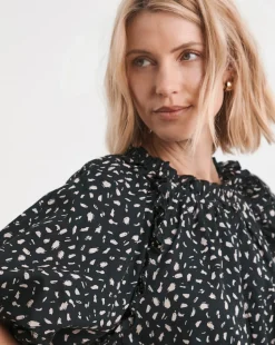 Puff Sleeve Cotton Maxi Dress