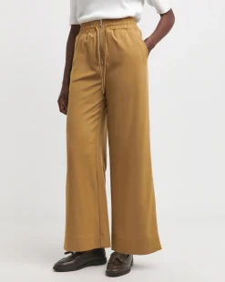 Pull On Wide Leg Zip Detail Trousers