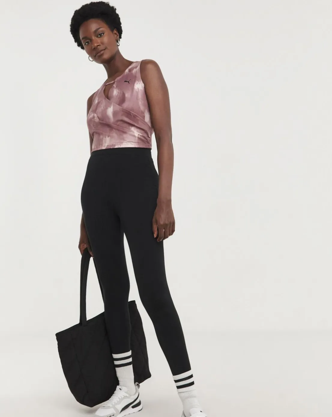 PUMA Studio All Over Print Crop Top