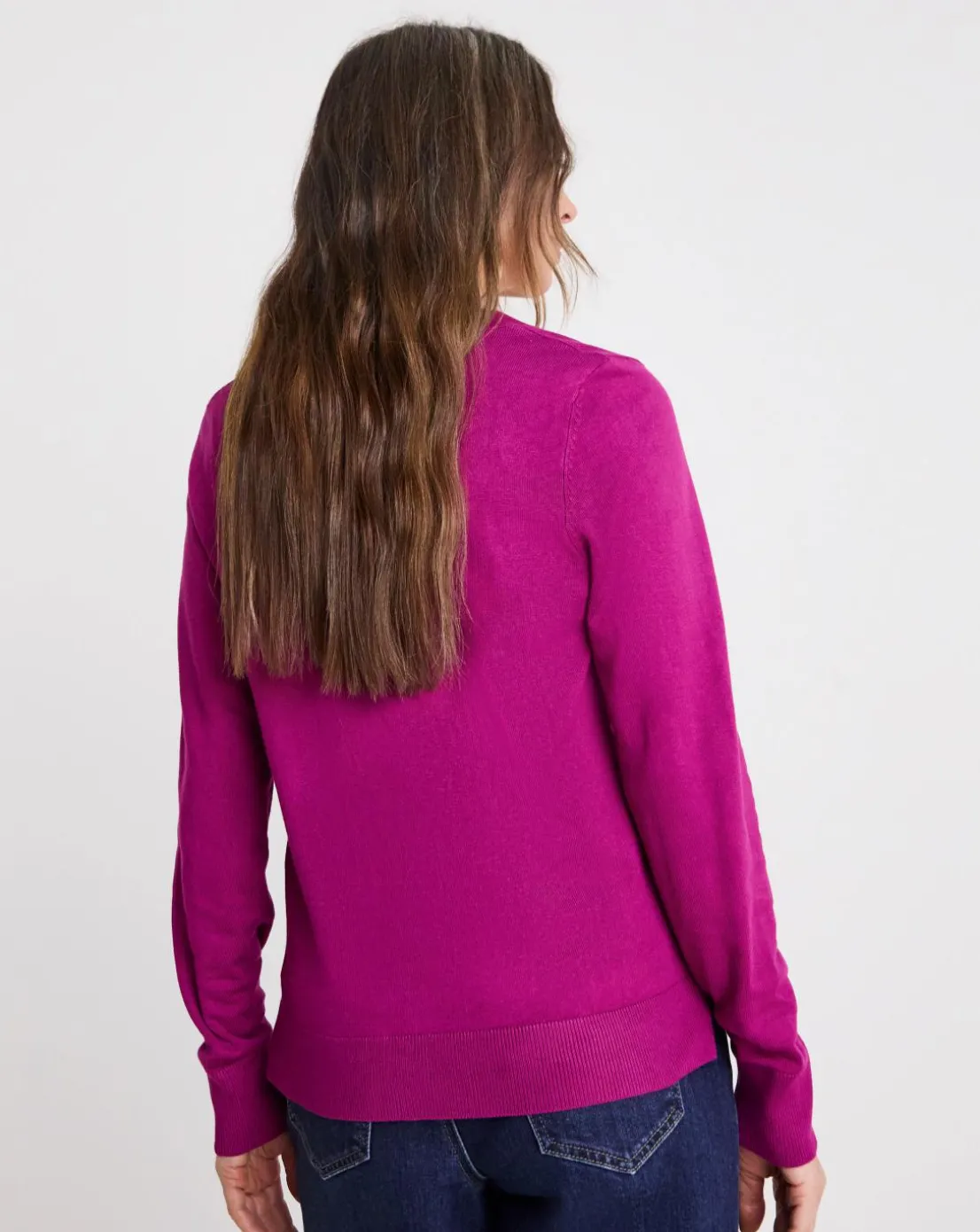 Purple V Neck Jumper