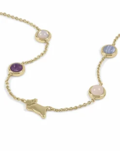 Radley 18ct Gold Plated Multi Stone Jumping Dog Charm Bracelet