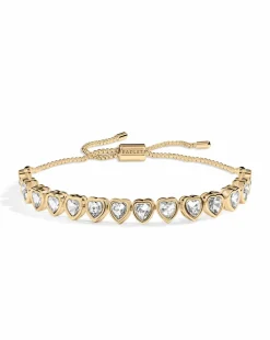 Radley 18ct Pale Gold Plated Heart Stone Set Bracelet.