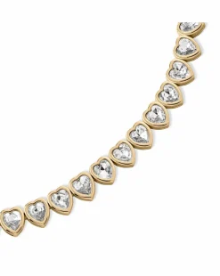 Radley 18ct Pale Gold Plated Heart Stone Set Bracelet.